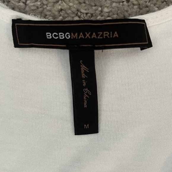 BCBG Maxazria White Knee Length Layered Ruffle Dress - Picture 3 of 7